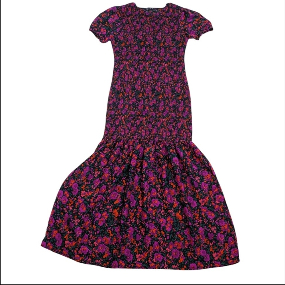 Floral Maxi Dress - Pink and Black - Picture 2 of 16